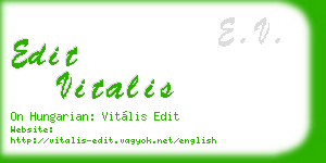 edit vitalis business card